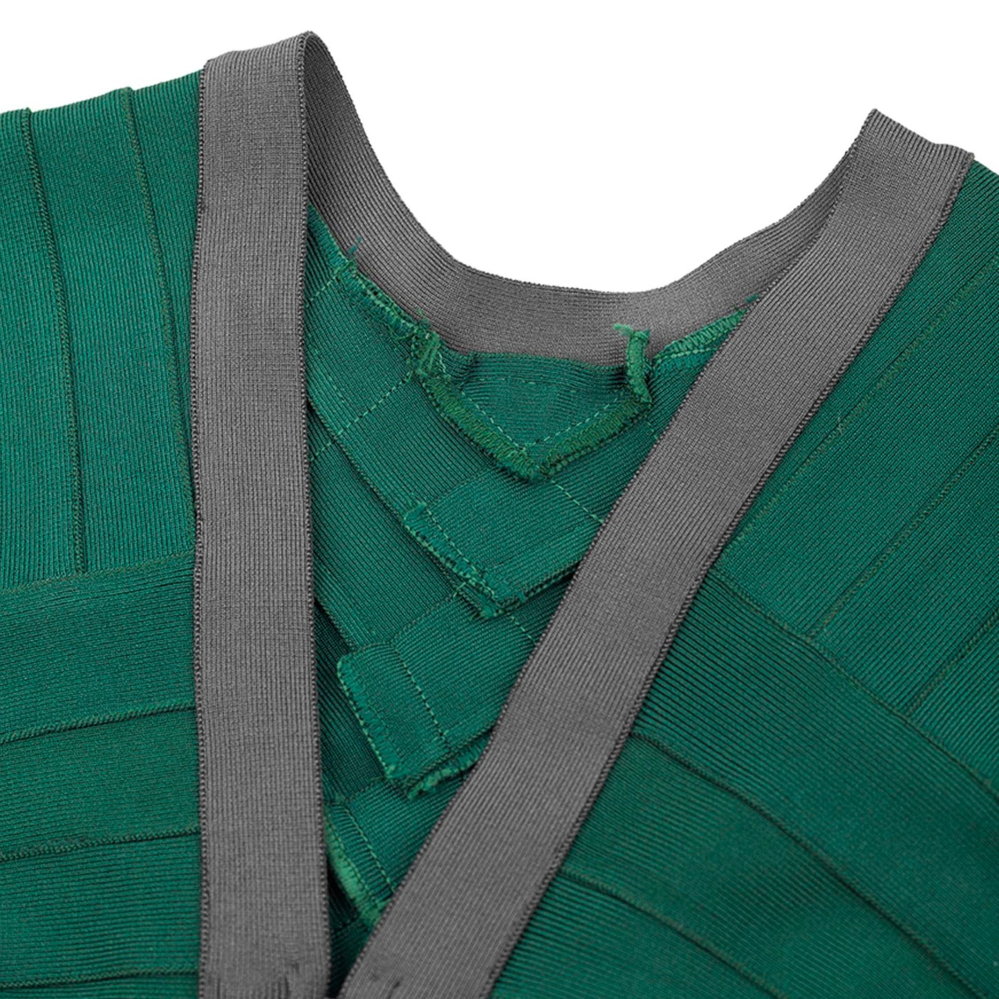 Rare Hervé Léger by Max Azria late-2000s two-tone bandage mini dress