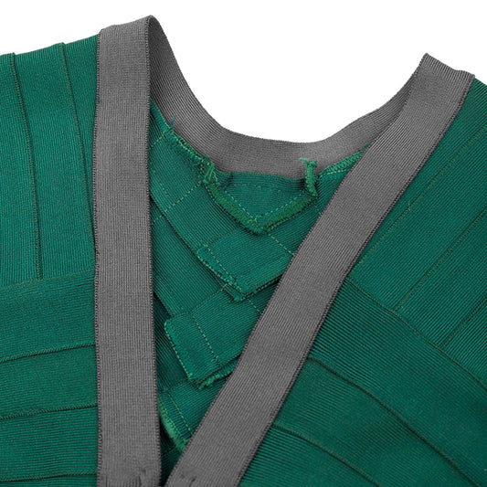 Rare Hervé Léger by Max Azria late-2000s two-tone bandage mini dress