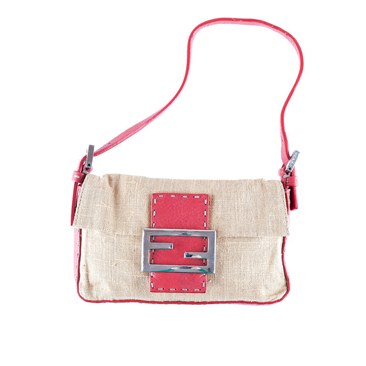 Fendi Selleria Mini Red Baguette Bag