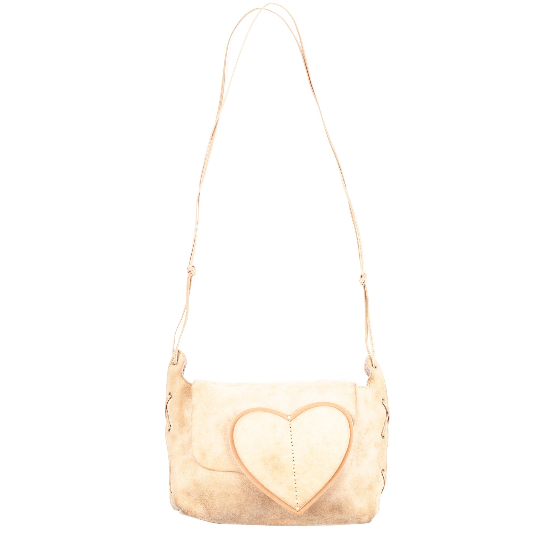 Gucci Suede Heart Shoulder Bag