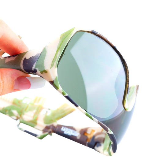 ⁣ Jeremy Scott x Linda Farrow⁣⁣ S/S 2013 Camouflage M16 Sunglasses⁣⁣⁣