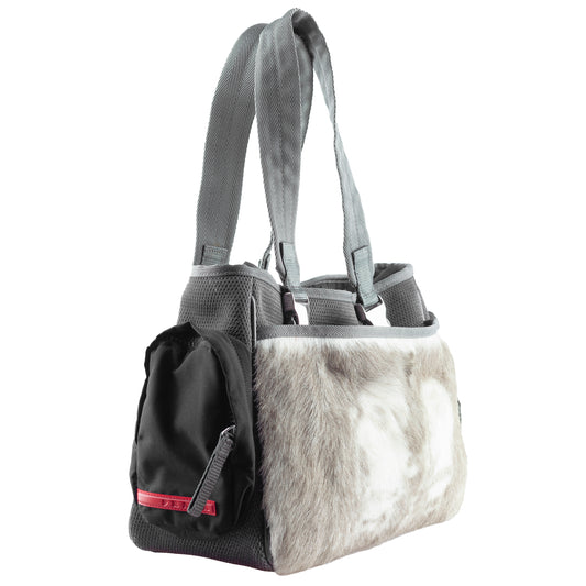 Prada Linea Rossa Technical Goat Fur Pocket Handbag