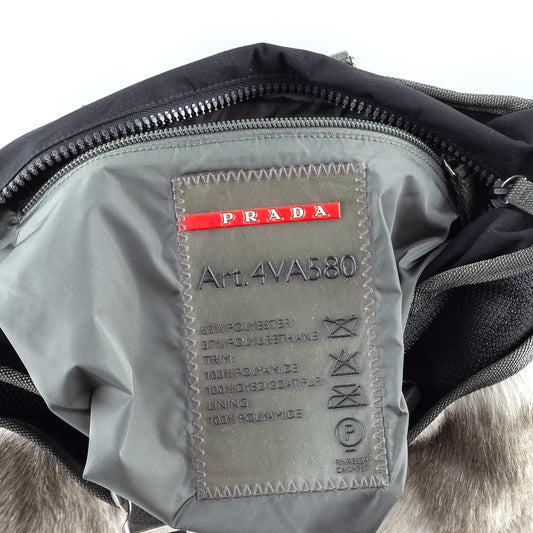 Prada Linea Rossa Technical Goat Fur Pocket Handbag