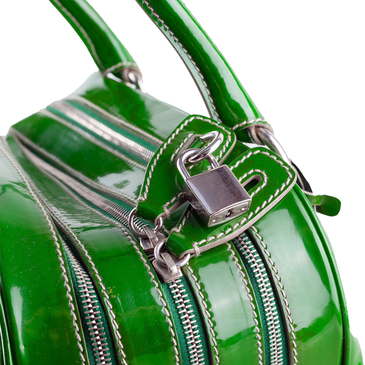 Dolce & Gabbana Lily Patent Vibrant Green Leather Bag