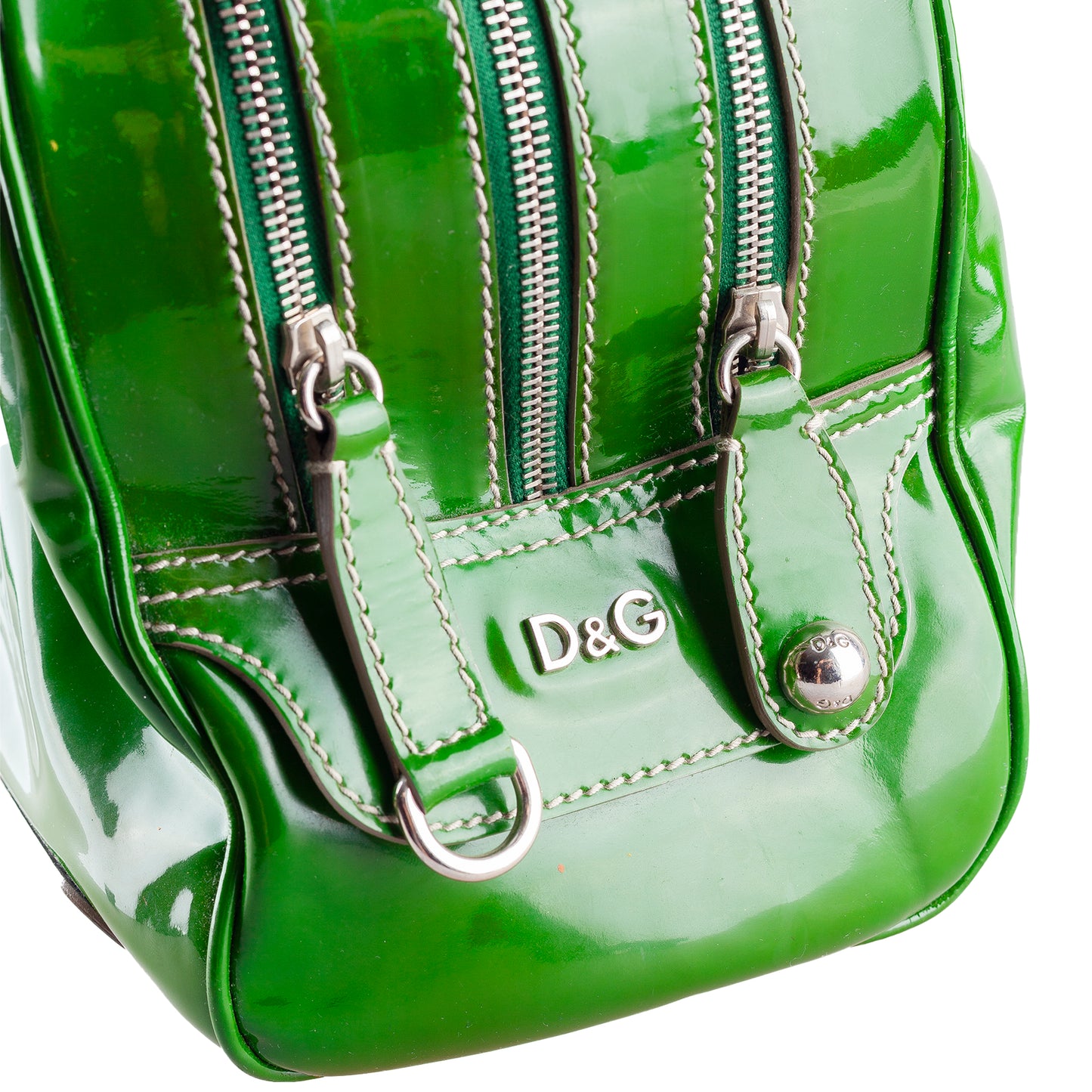 Dolce & Gabbana Lily Patent Vibrant Green Leather Bag