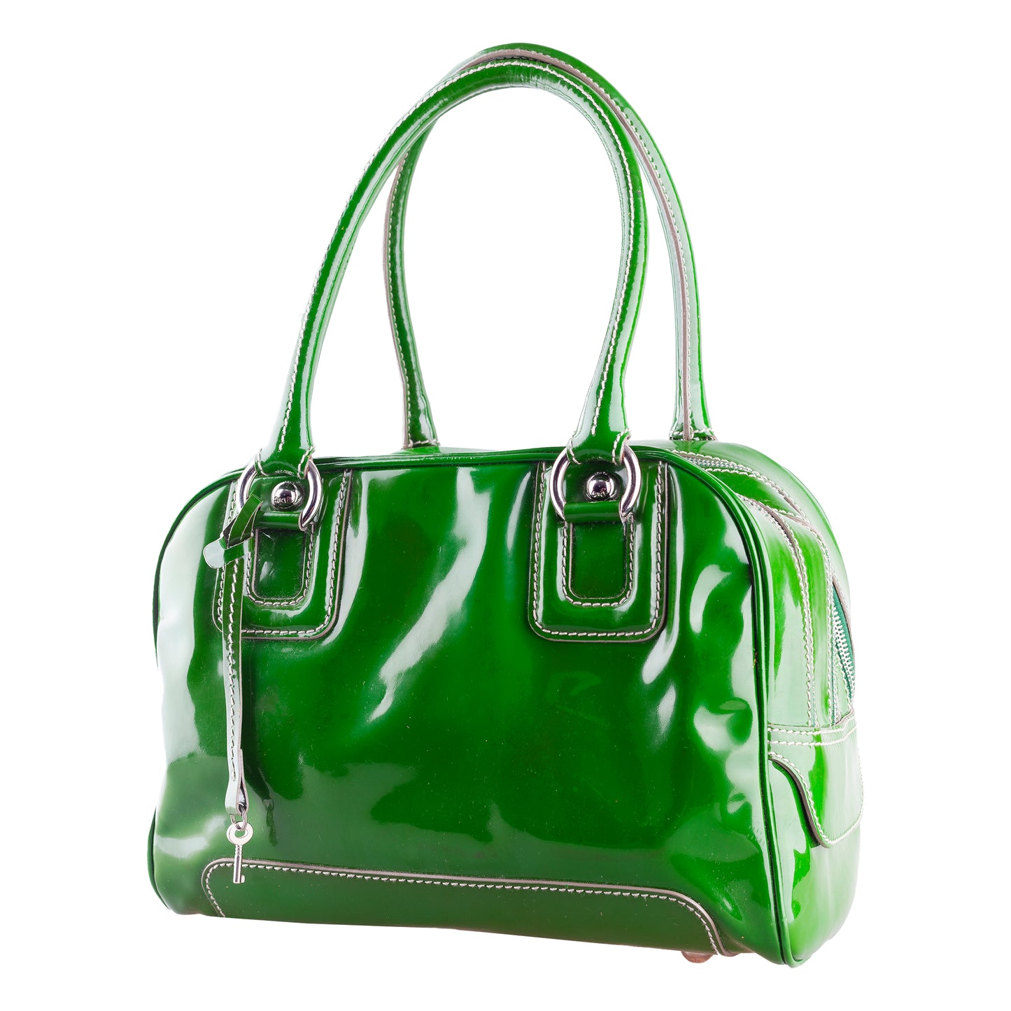 Dolce & Gabbana Lily Patent Vibrant Green Leather Bag