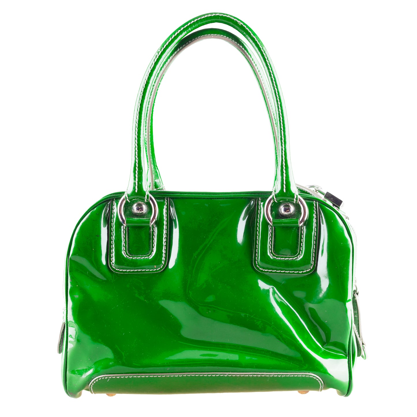 Dolce & Gabbana Lily Patent Vibrant Green Leather Bag