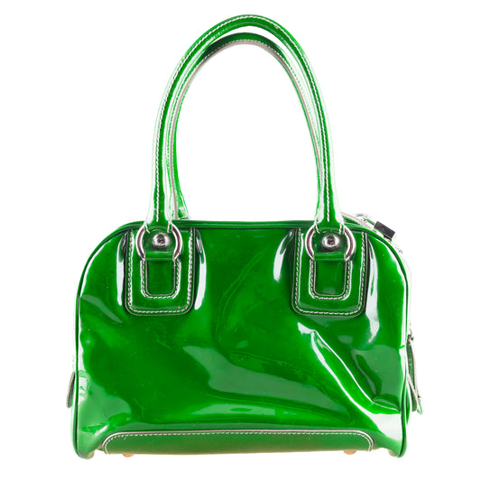 Dolce & Gabbana Lily Patent Vibrant Green Leather Bag