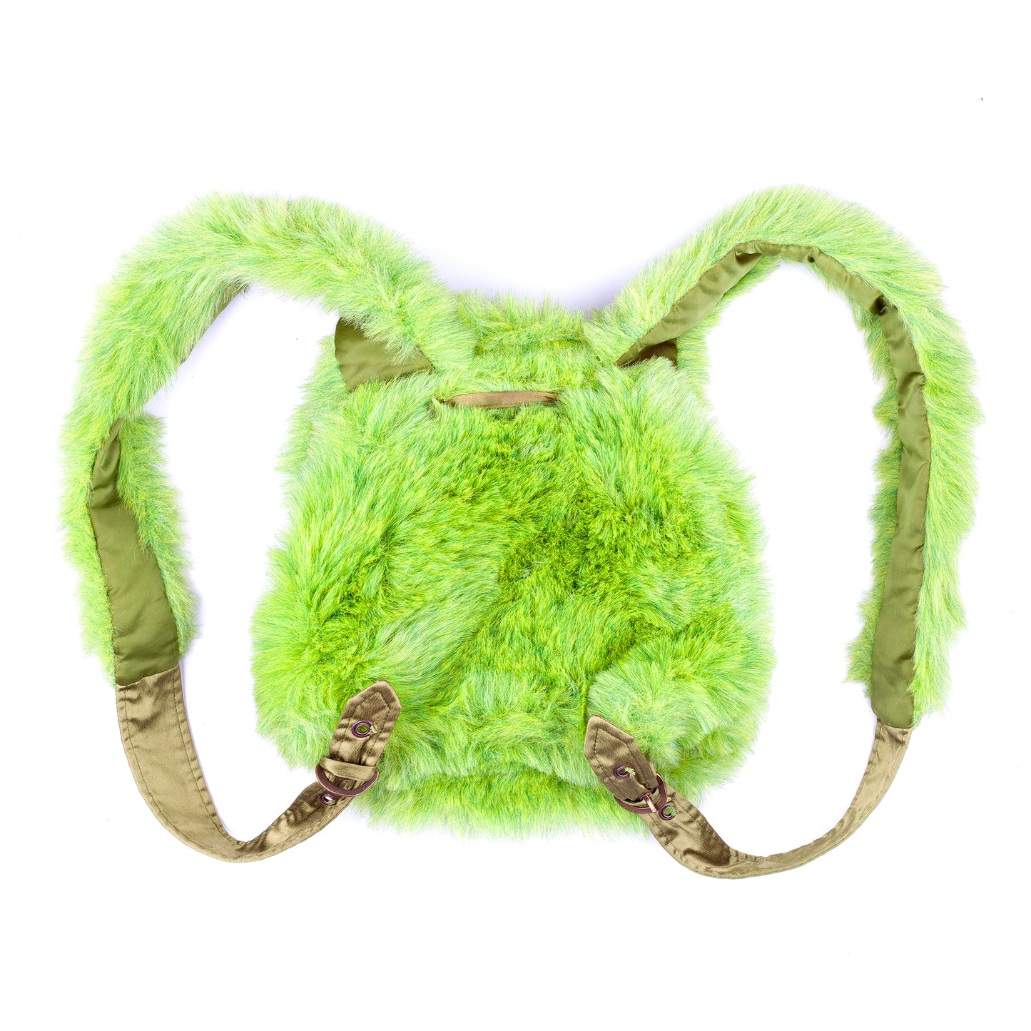 Kenzo Jungle Vintage Green Fur Backpack / Bag