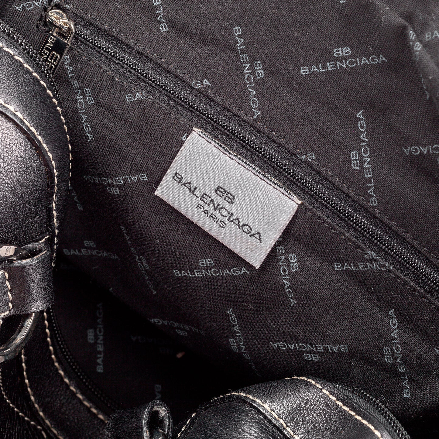 Balenciaga Paris Vintage Black Leather Shoulder Bag