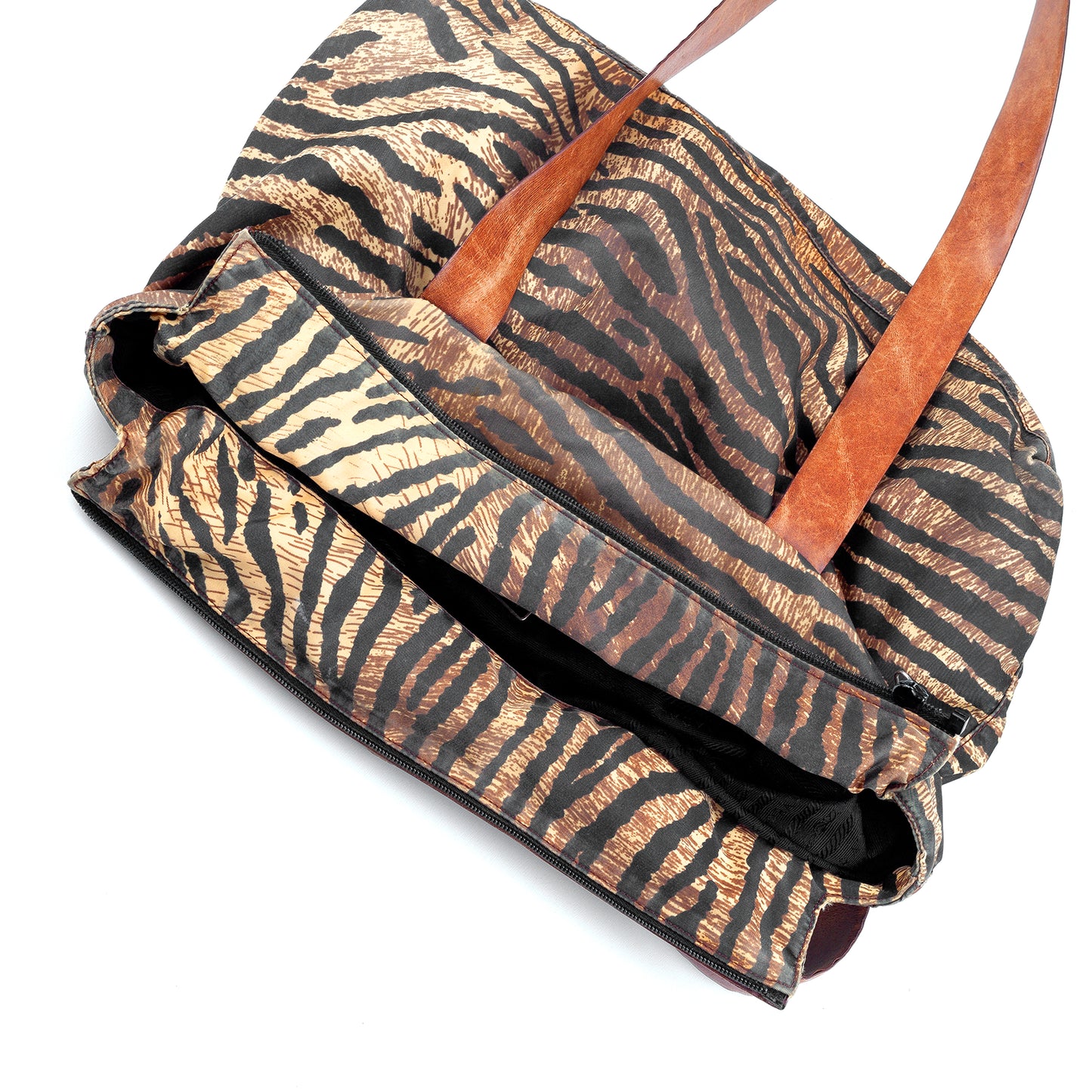 Prada Vintage Brown Tiger Shoulder Bag