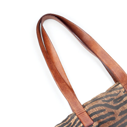 Prada Vintage Brown Tiger Shoulder Bag