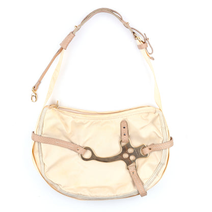 Roberto Cavalli Freedom Vintage Beige Baguette Bag