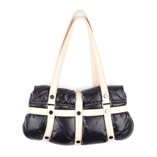 Moncler Puffer Vintage Glossy Nylon Vintage Shoulder Bag