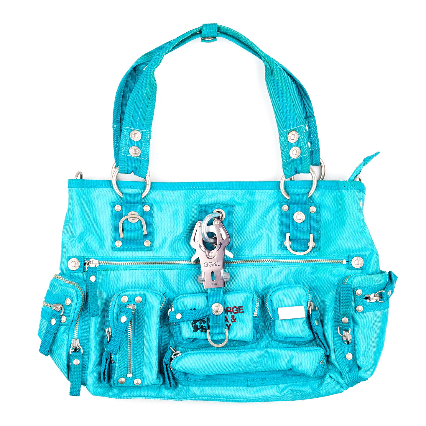 GG&L George Gina & Lucy “MELTYOURMIND” Turquoise Multipocket Shoulder Bag