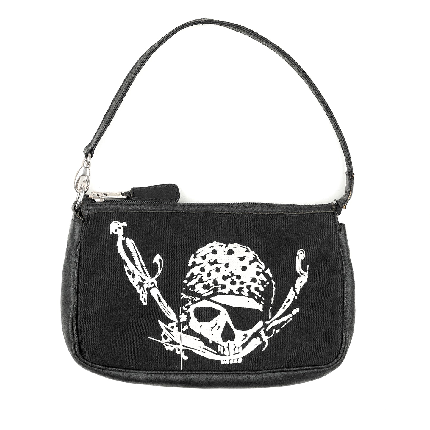 Dolce & Gabbana Pirate Skull Vintage Black Baguette Bag