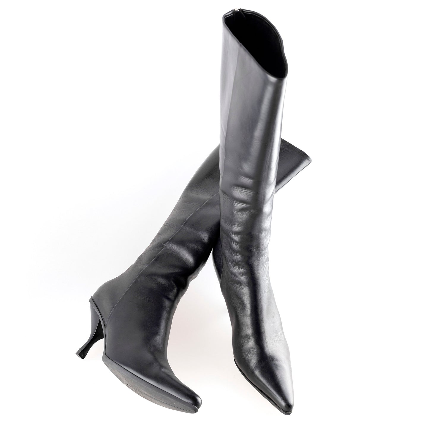 Prada High Calf Black Boots (38.5 EU)