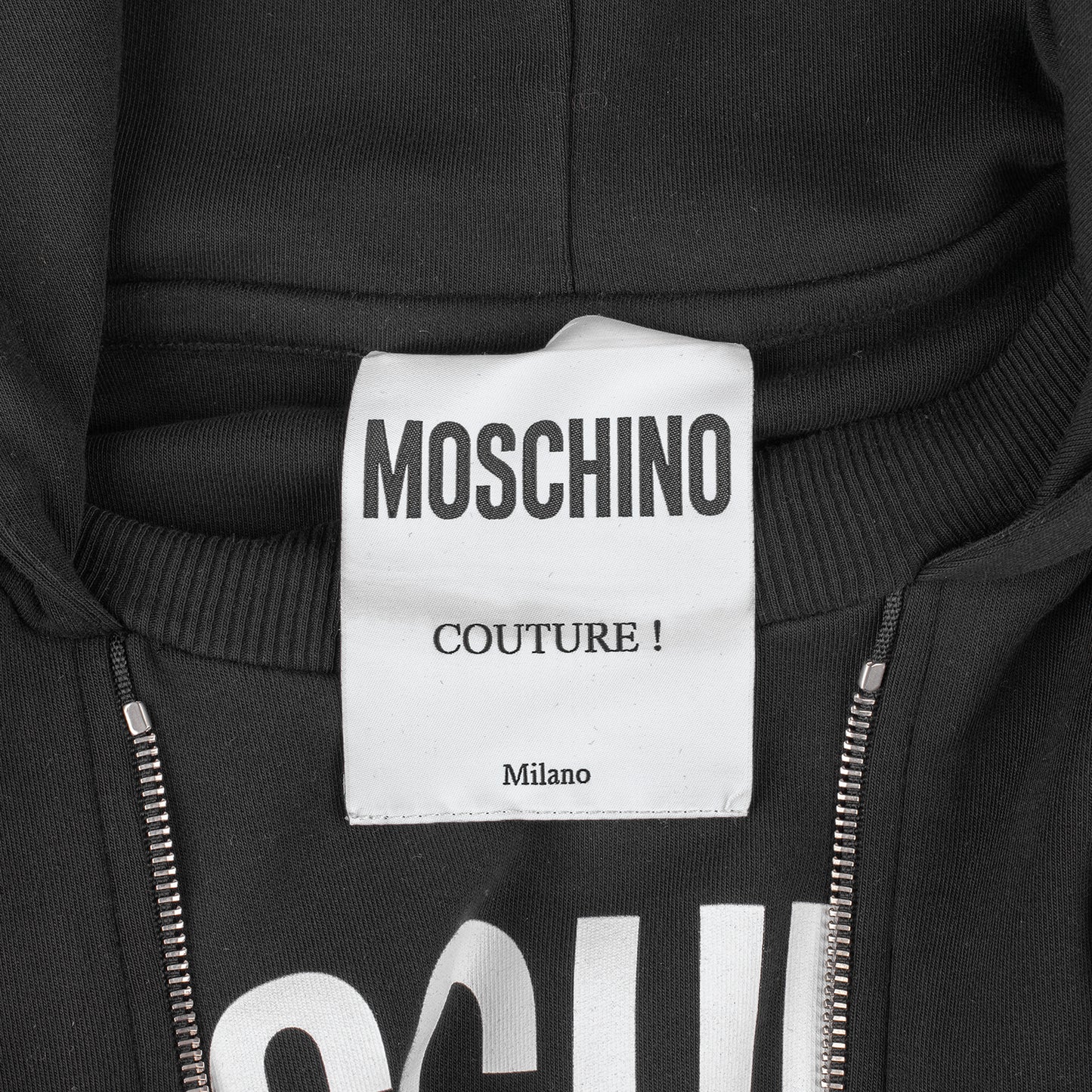 Moschino Trompe L'oeil Black Hoodie
