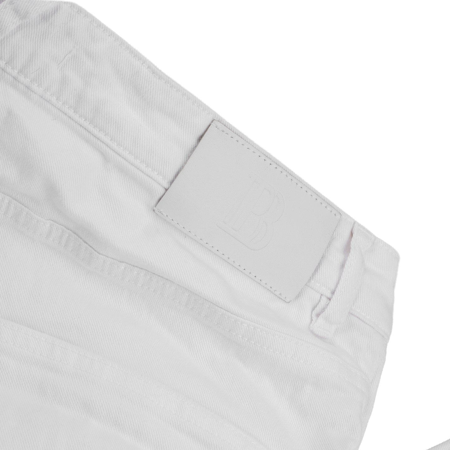 Pierre Balmain White Biker Skinny Jeans