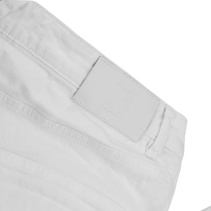 Pierre Balmain White Biker Skinny Jeans