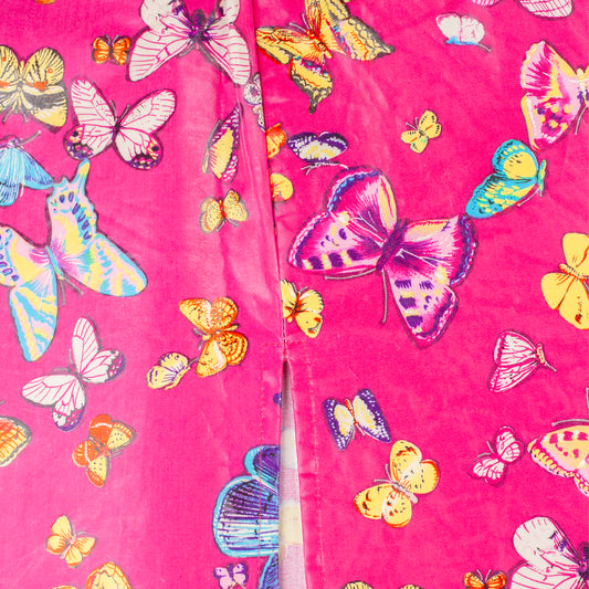 Dolce & Gabbana FW 2000 Butterflies Print Midi Pencil Skirt