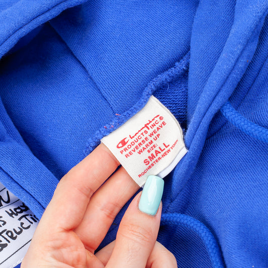 Vetements x Champion SS 2017 Fitted Women’s Blue Hoodie