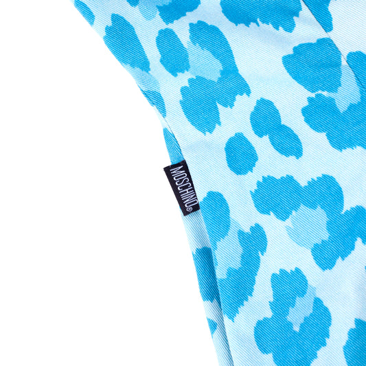 Moschino Vintage Blue Cheetah Mini Dress