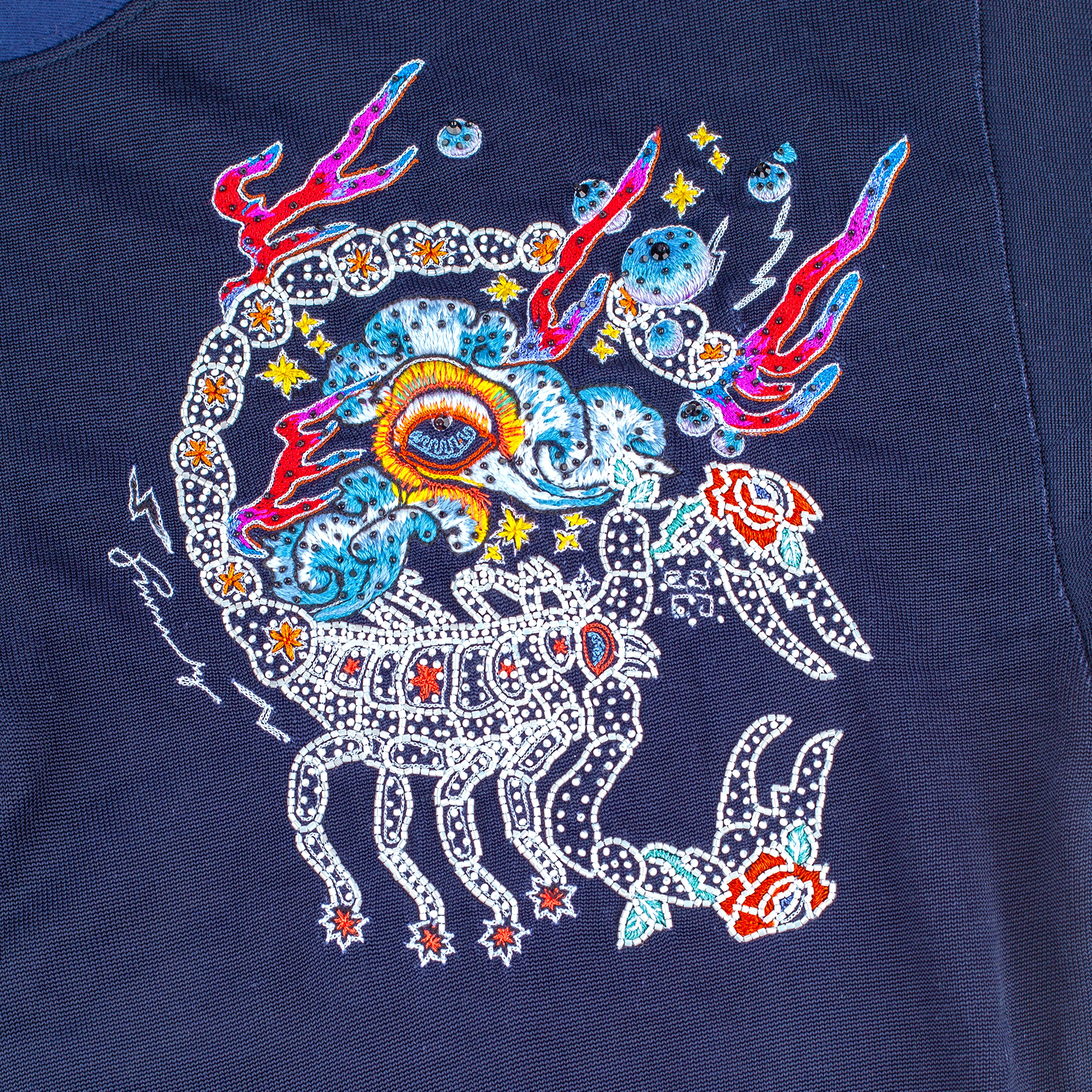 Givenchy Sample Navy Short Sleeve Top