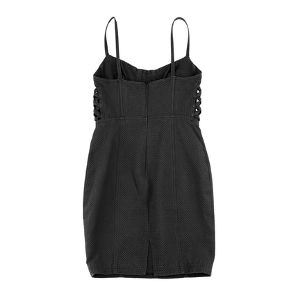Versus Versace by Gianni Versace Black Waffle Dress