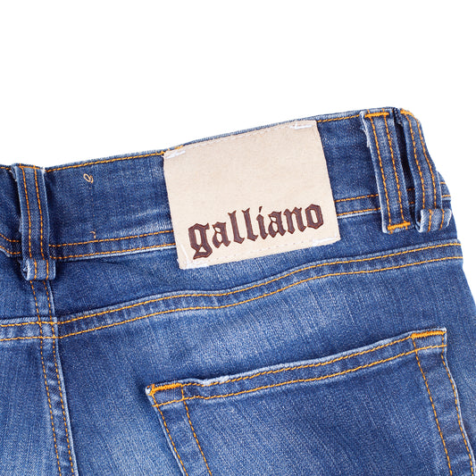 John Galliano Gazette Newspaper Purple Splash Jeans