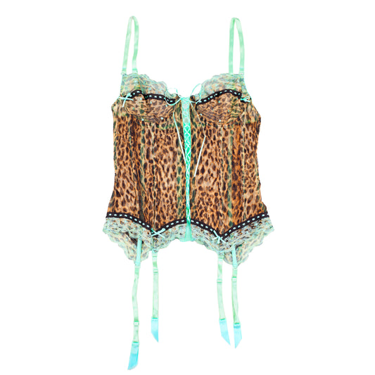 Roberto Cavalli Vintage Cheetah Bustier Top