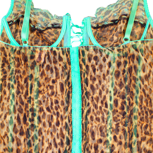 Roberto Cavalli Vintage Cheetah Bustier Top