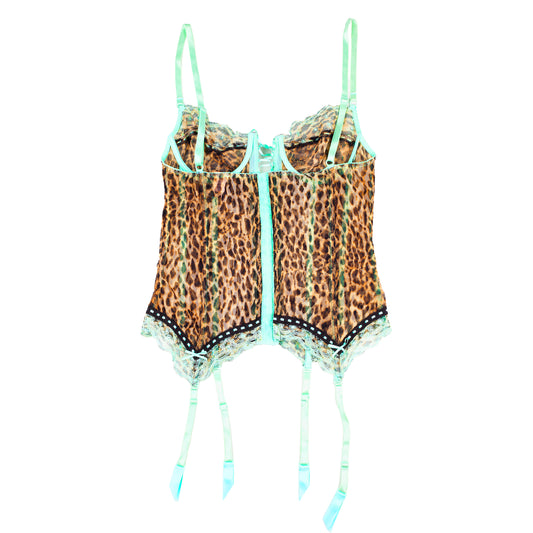 Roberto Cavalli Vintage Cheetah Bustier Top