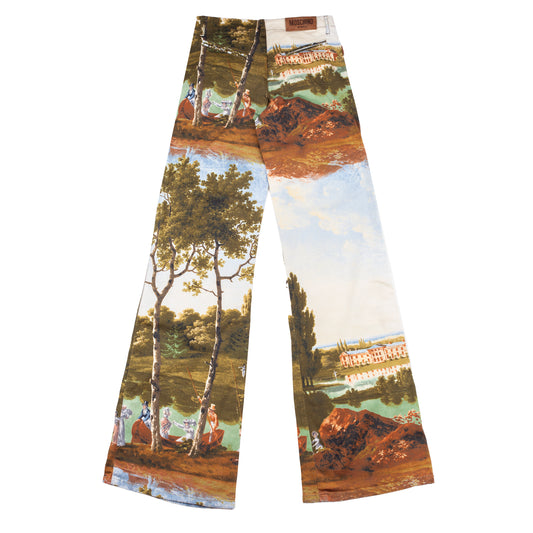 Moschino Jeans Pop Art Pants featuring Pierre Lecomte Landscape Print
