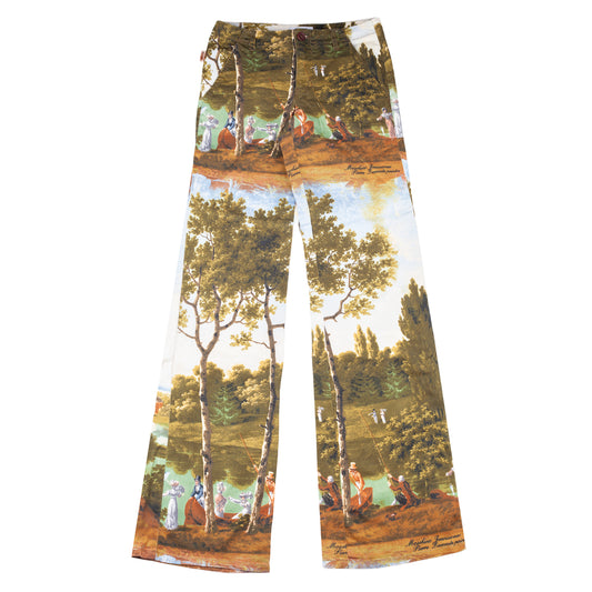 Moschino Jeans Pop Art Pants featuring Pierre Lecomte Landscape Print