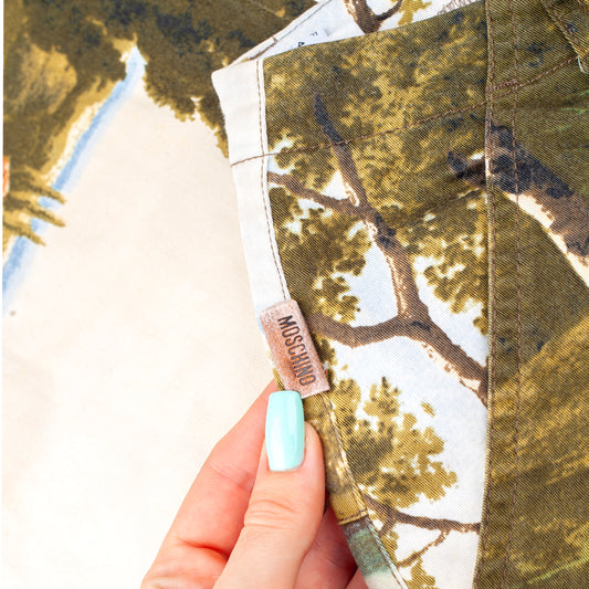 Moschino Jeans Pop Art Pants featuring Pierre Lecomte Landscape Print