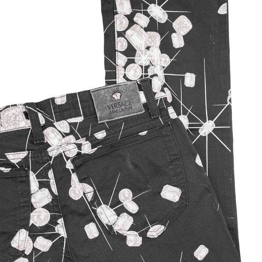 Versace Jeans Couture Vintage Black Diamond Pants