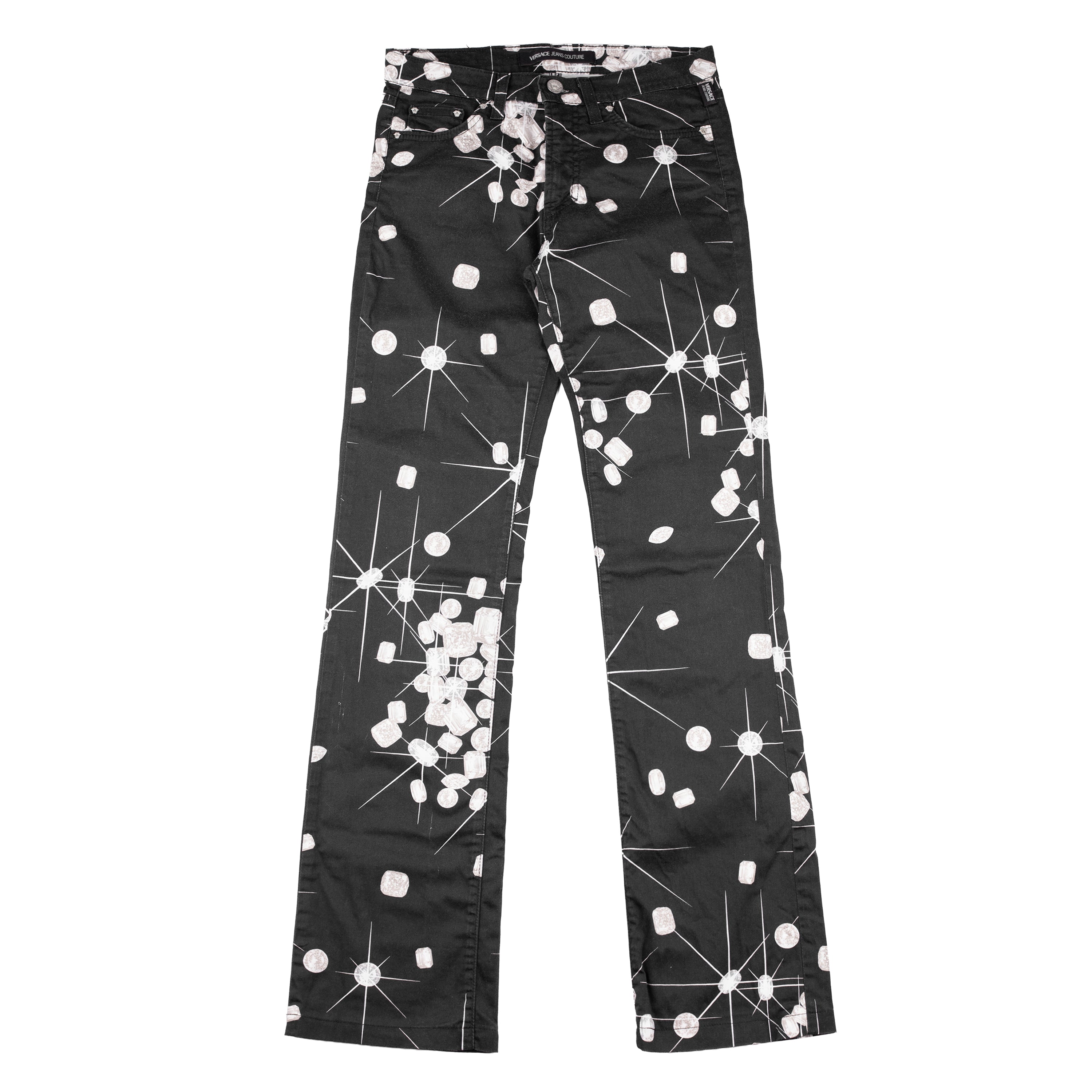 Versace Jeans Couture Vintage Black Diamonds Pants