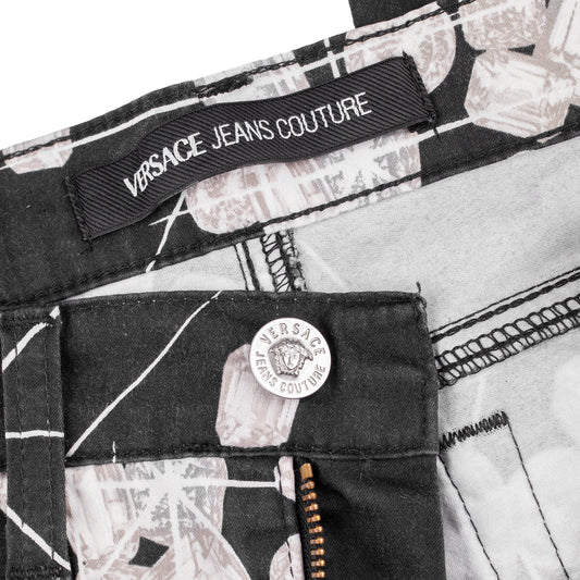 Versace Jeans Couture Vintage Black Diamond Pants