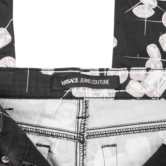 Versace Jeans Couture Vintage Black Diamond Pants
