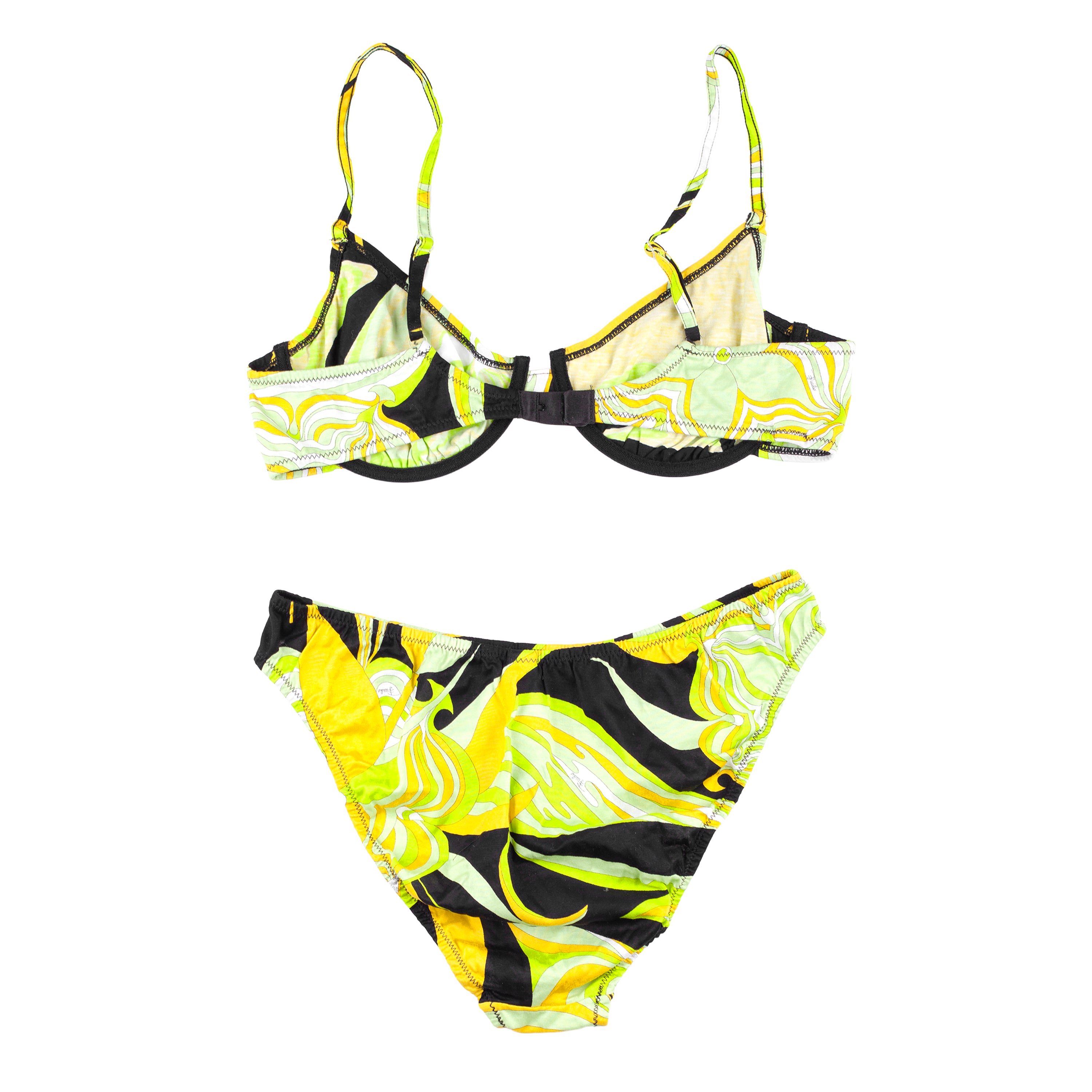 Emilio Pucci Vintage Yellow Lingerie Set