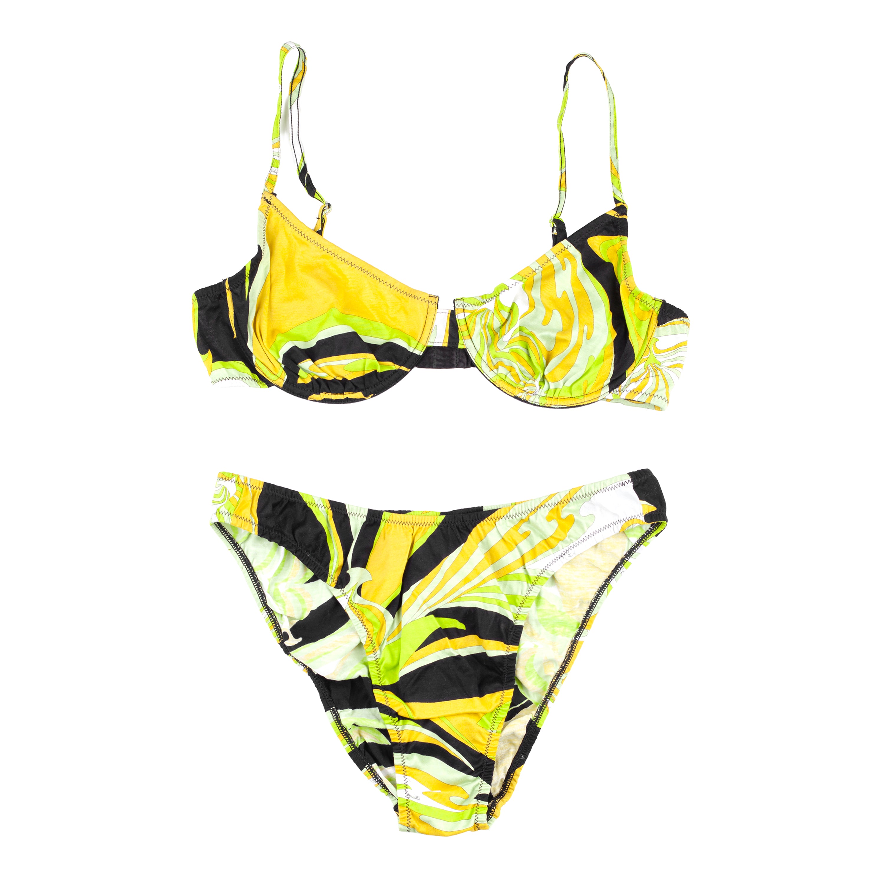 Emilio Pucci Vintage Yellow Lingerie Set
