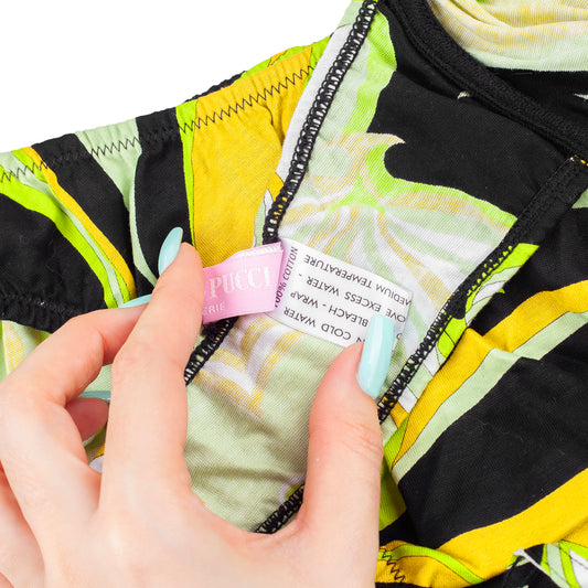 Emilio Pucci Vintage Yellow Lingerie Set