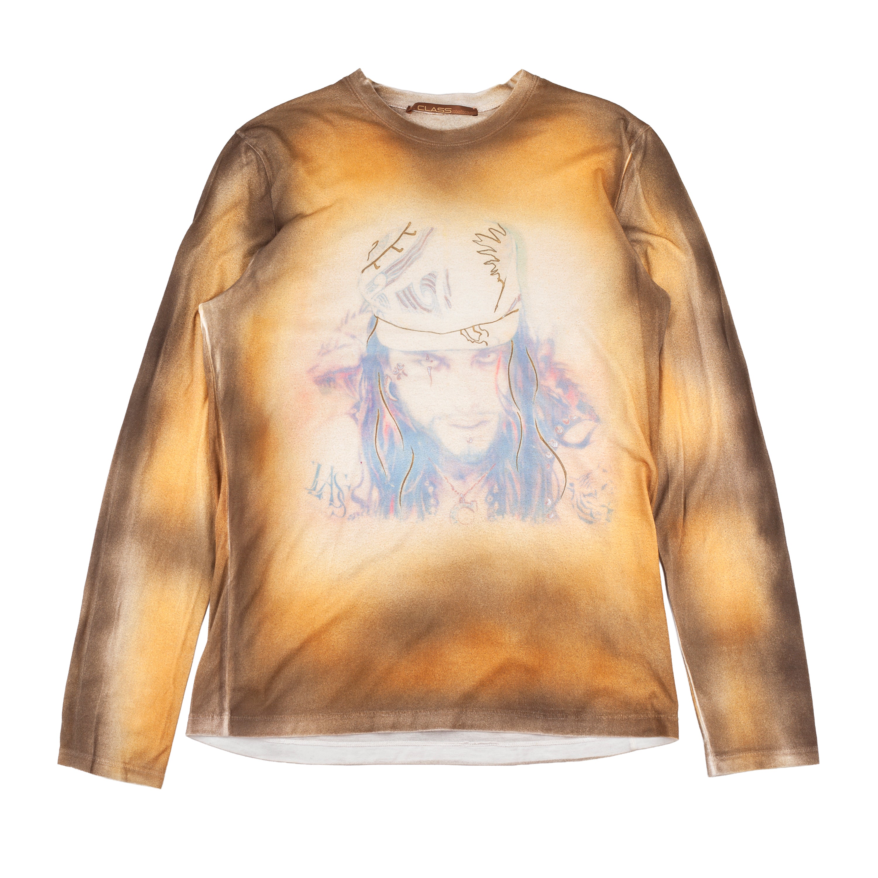 Roberto Cavalli CLASS Brown Acid Long Sleeve Top