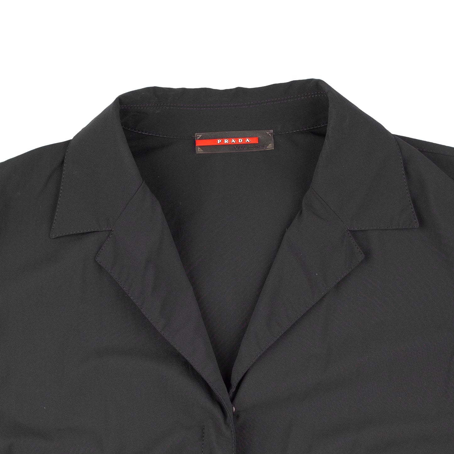 Prada Sport Black Polyamide Vintage Short Sleeve Shirt