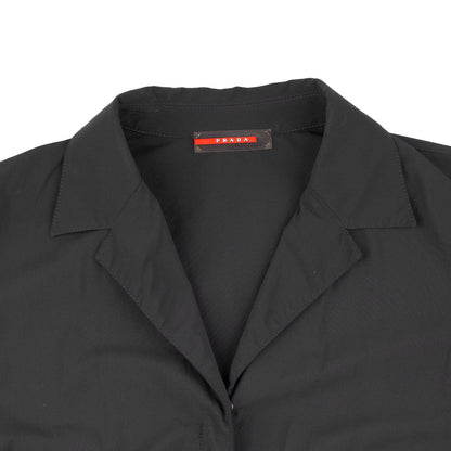 Prada Sport Black Polyamide Vintage Short Sleeve Shirt