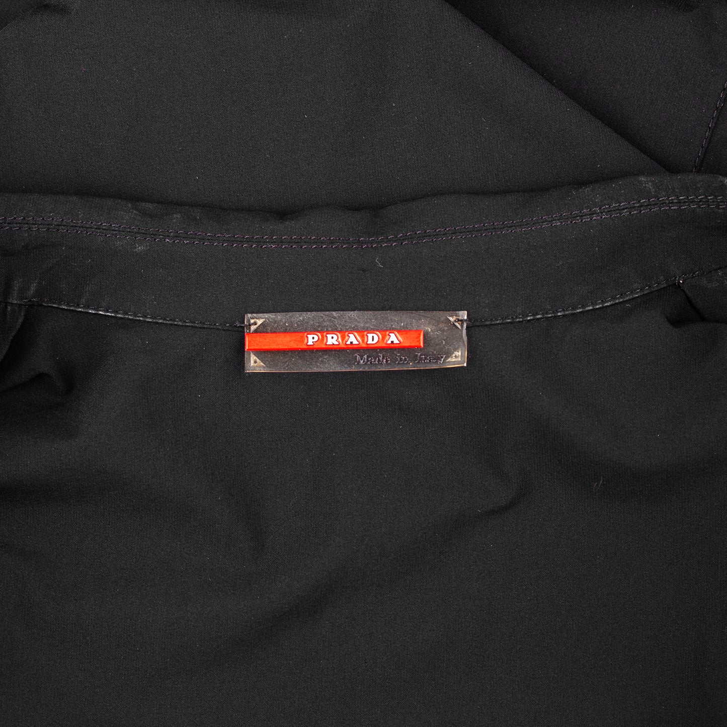 Prada Sport Black Polyamide Vintage Short Sleeve Shirt