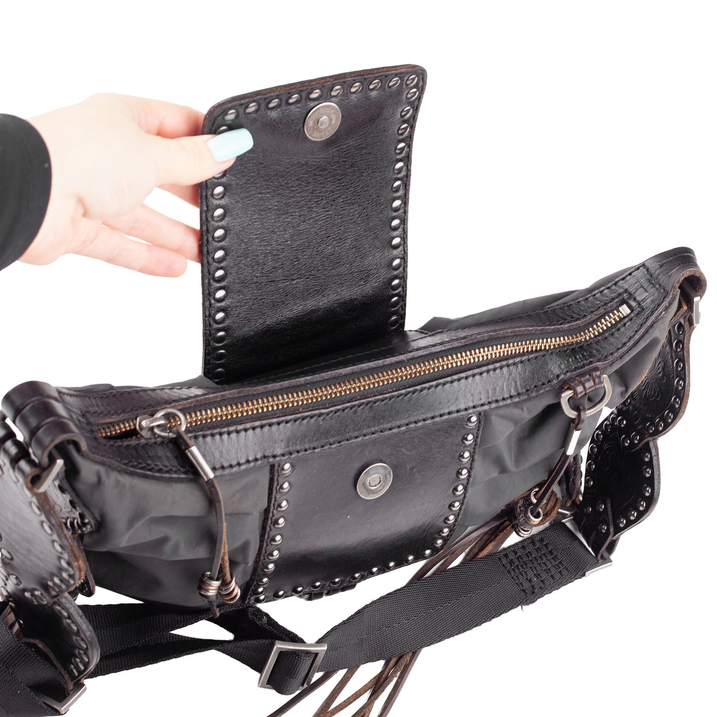 RARE Diesel Medieval Crossbody Black Bag