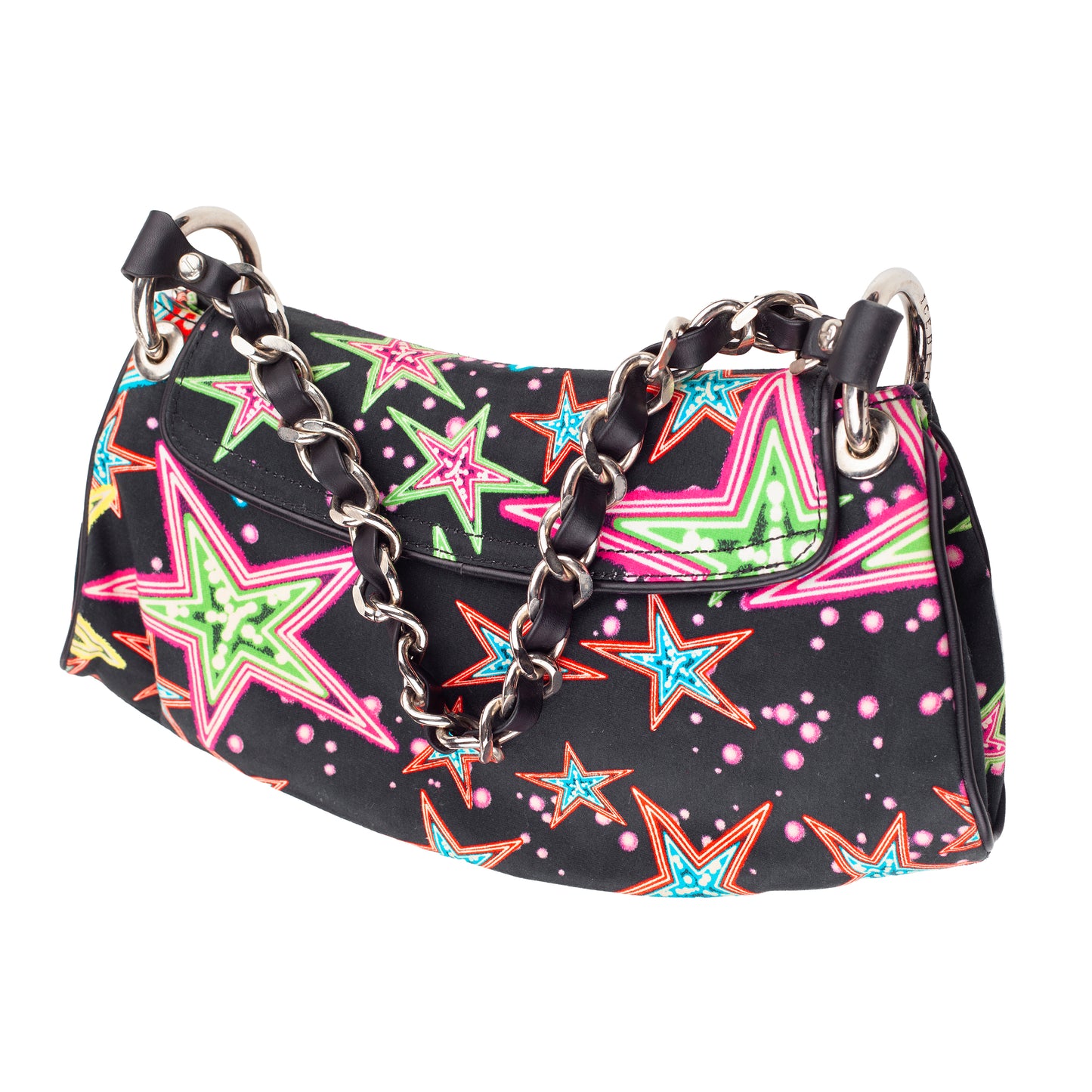 Iceberg Stars Print Vintage Black Shoulder Bag
