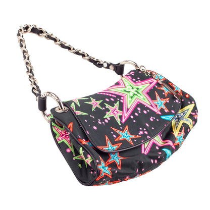 Iceberg Stars Print Vintage Black Shoulder Bag